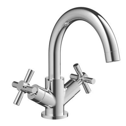 Picture of Cross Head Mono Basin Mixer Chrome (Inc Waste )