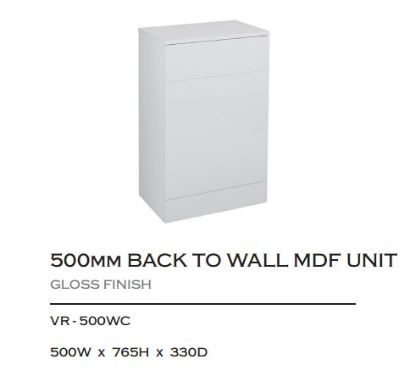 Picture of 500 Mm White Wc Box Unit