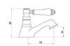 Picture of Traditional Basin Tap With Ceramic Handles (Pair)