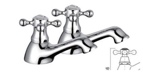 Picture of Traditional Cross Head  Basin  Tap (Pair)