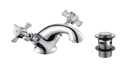 Picture of Traditional Crosshead Mono Basin Mixer Tap ( Inc Waste )