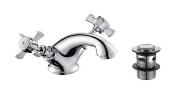 Picture of Traditional Crosshead Mono Basin Mixer Tap ( Inc Waste )
