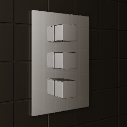 Picture of HYG 3 Dial 2 Outlet Concealed Thermostatic Shower Mixer Square
