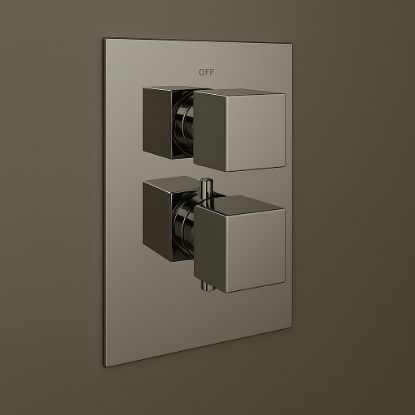 Picture of HYG Square 2 Dial 1 Outlet Concealed Thermostatic Shower Mixer