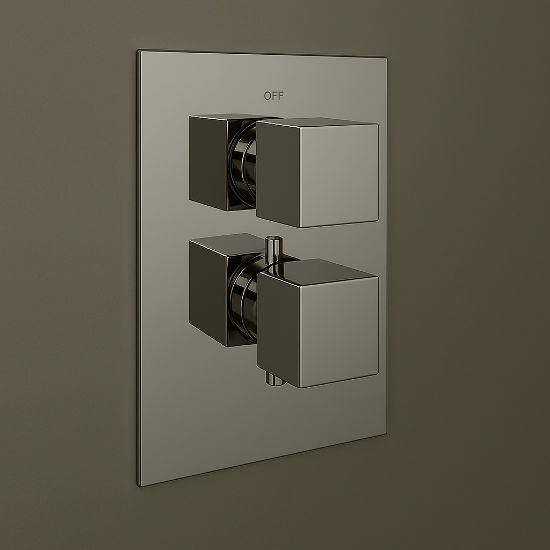 Picture of HYG Square 2 Dial 1 Outlet Concealed Thermostatic Shower Mixer