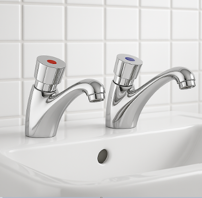 Picture of 1/2" Non Concussive Basin Taps Pair