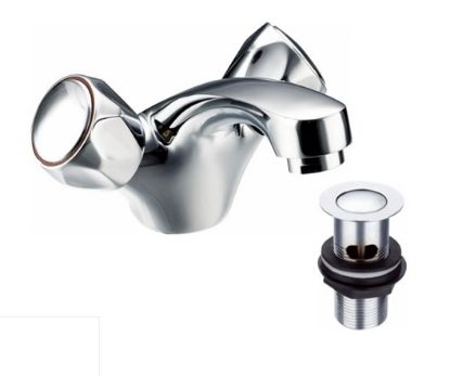 Picture of Round Head Contract Mono Basin Mixer (Inc Waste )