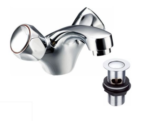 Picture of Round Head Contract Mono Basin Mixer (Inc Waste )