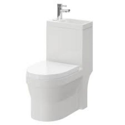 Picture of One Piece Combi Toilet and basin• Tap Not Included 380w x 410h x 700d