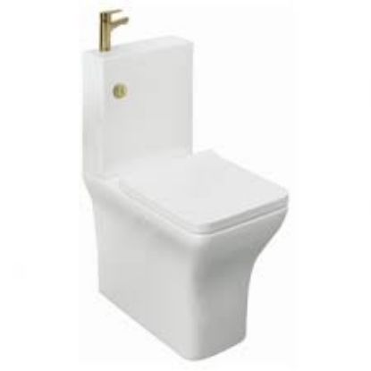 Picture of 2 in 1 Rimless Square Close Coupled Toilet & Basin • Tap Not Included 390w x 400h x 670d