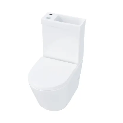 Picture of 2 in 1 Round Close Coupled Toilet & Basin • Tap Not Included 385w x 400h x 610d