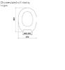 Picture of Euroshowers - MDF Oak Toilet Seat Soft Close - Oak Effect